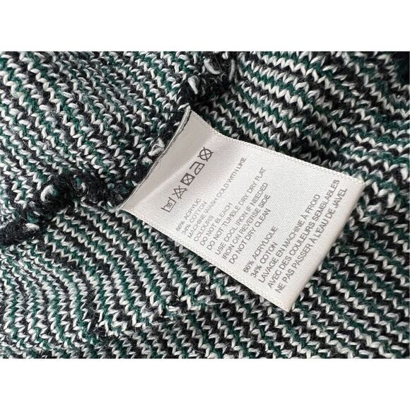 Staring at Stars Women’s Small Knit Sweater Open Front Green Oversized Geometric - Picture 6 of 6